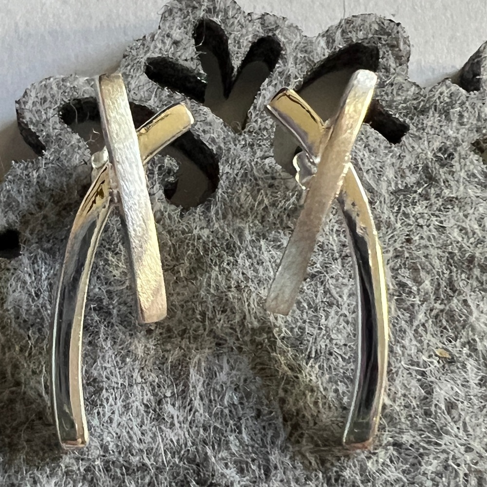 Solid Sterling Silver Earrings - image 1